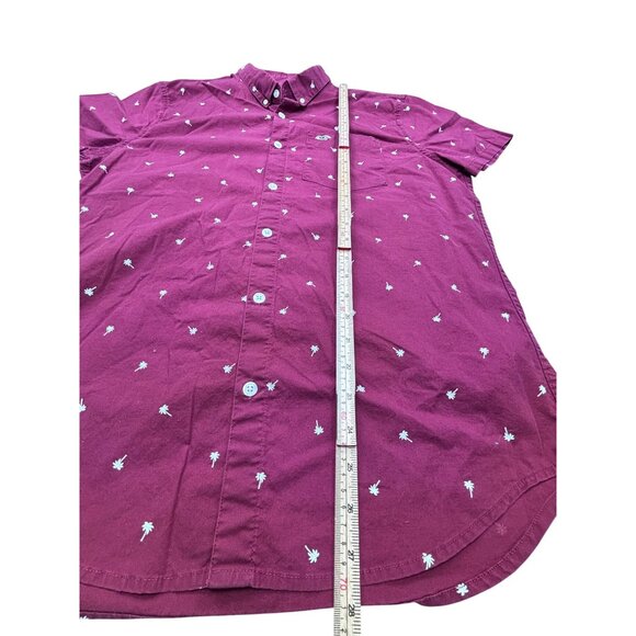 Hollister Mens Epic Flex Stretch Shirt L Palm Tree Print - Picture 4 of 13